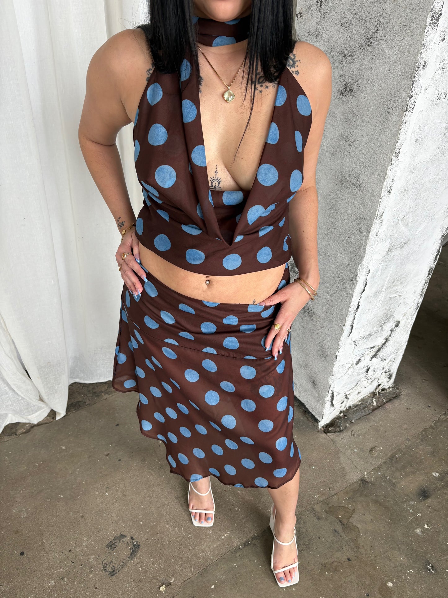 Cocoa Crush Polka Dot Skirt