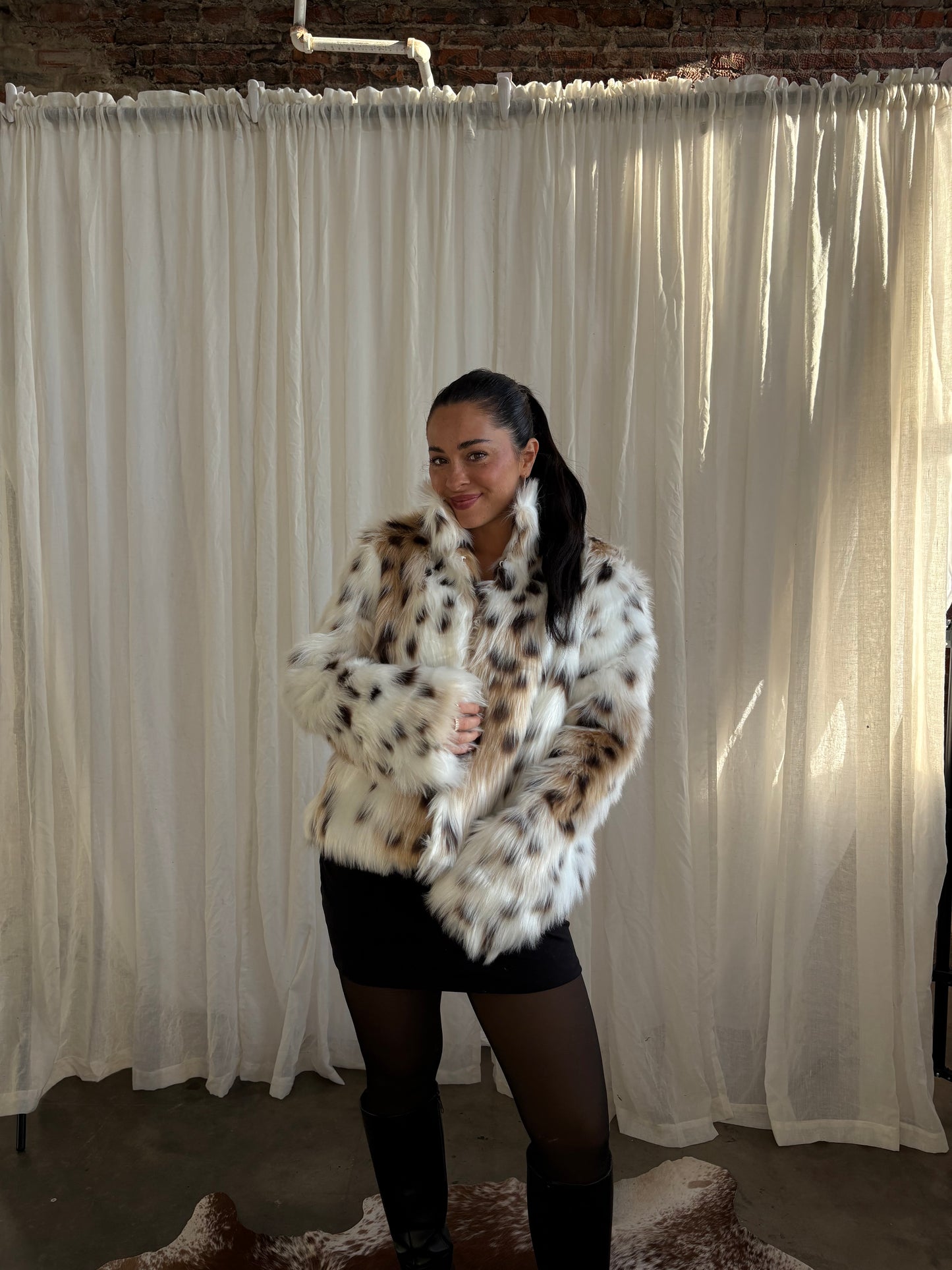High Standards Faux Fur Coat