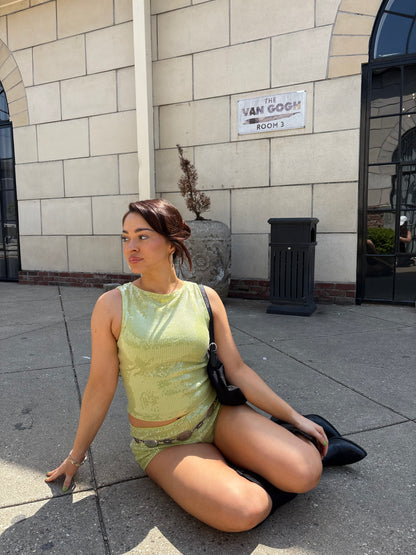 European Summer Sequin Top