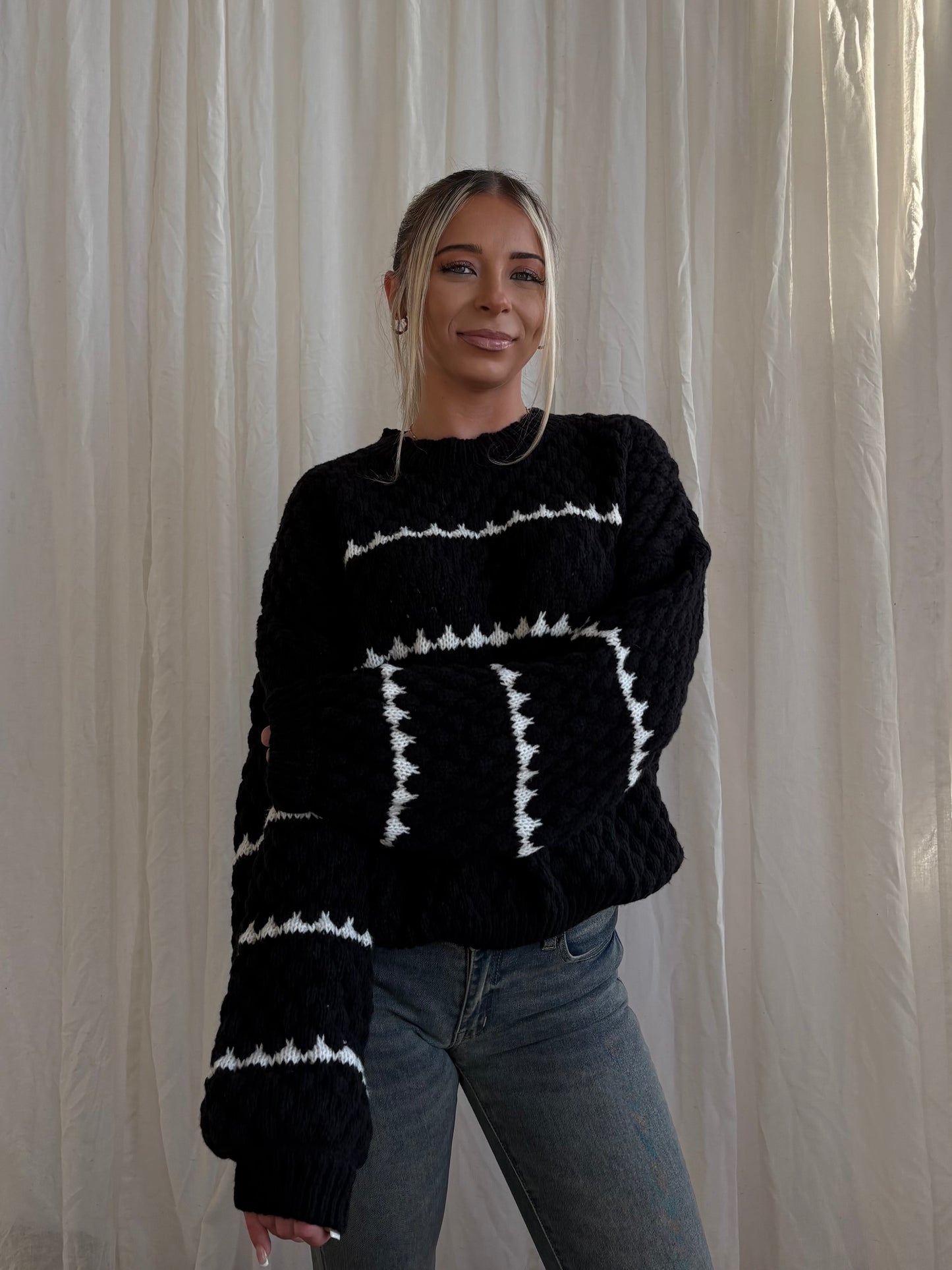 Snow Day Sweater - Black