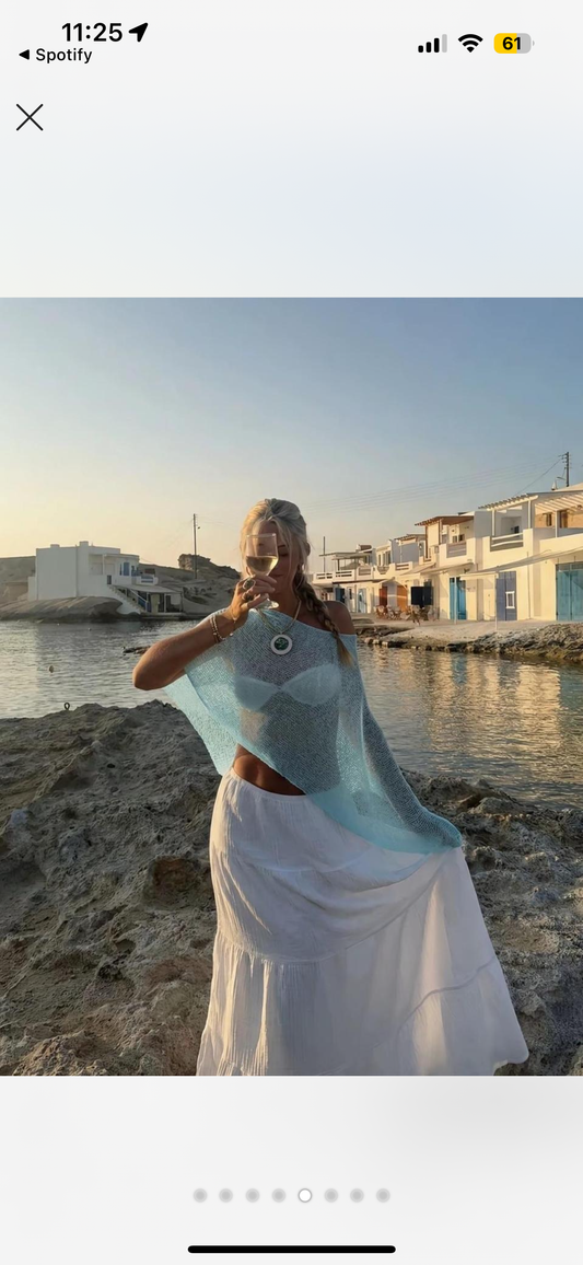 blue poncho