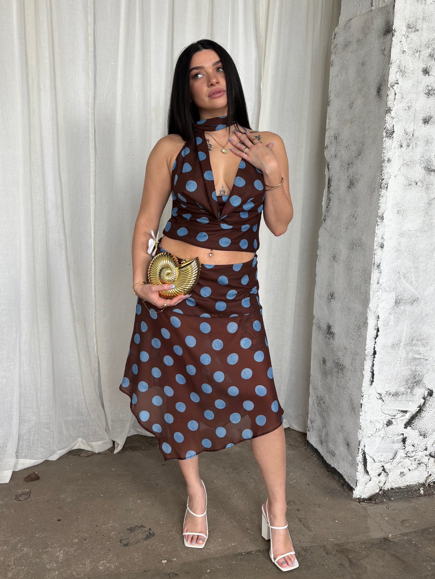 Cocoa Crush Polka Dot Skirt