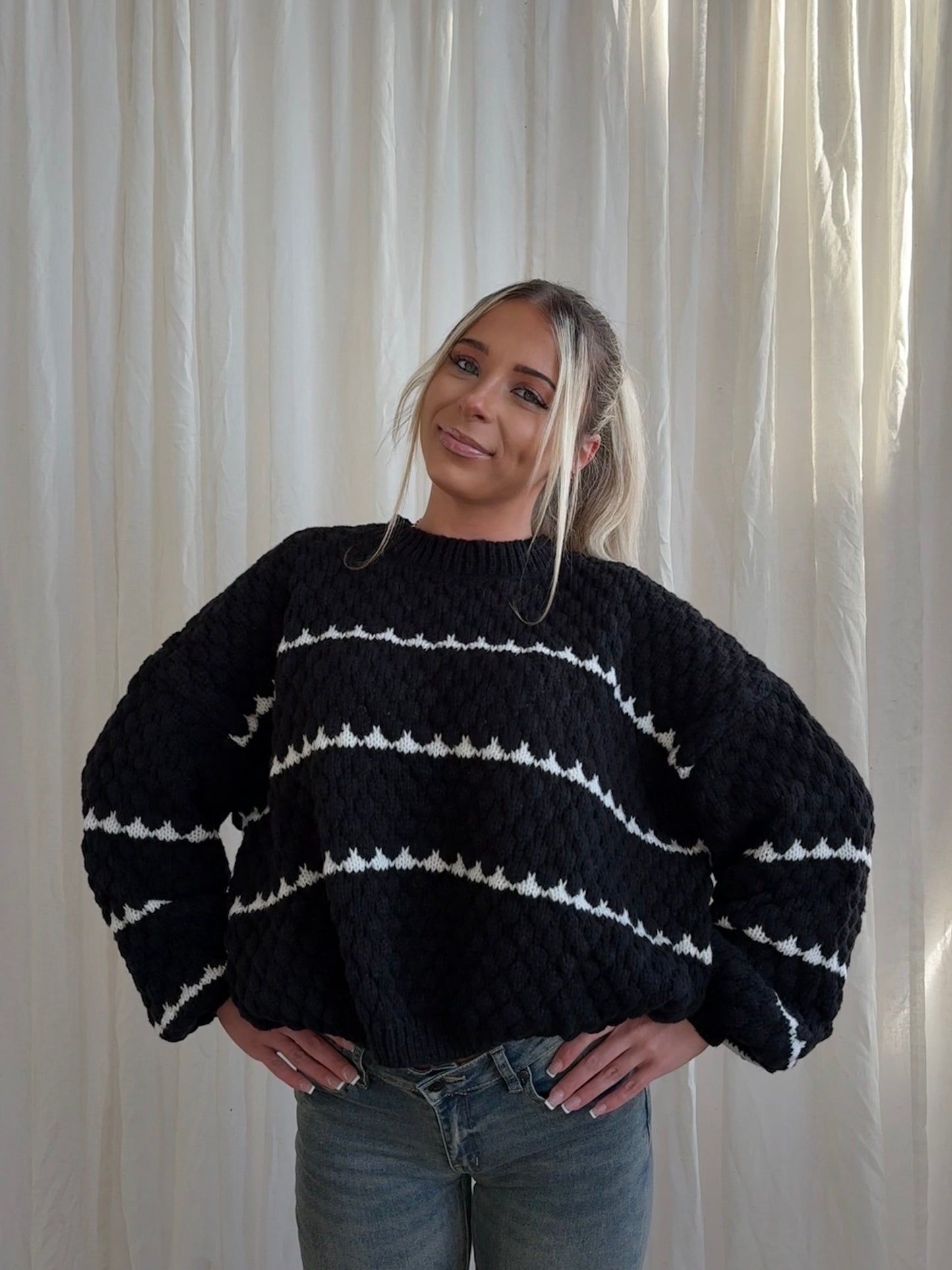 Snow Day Sweater - Black