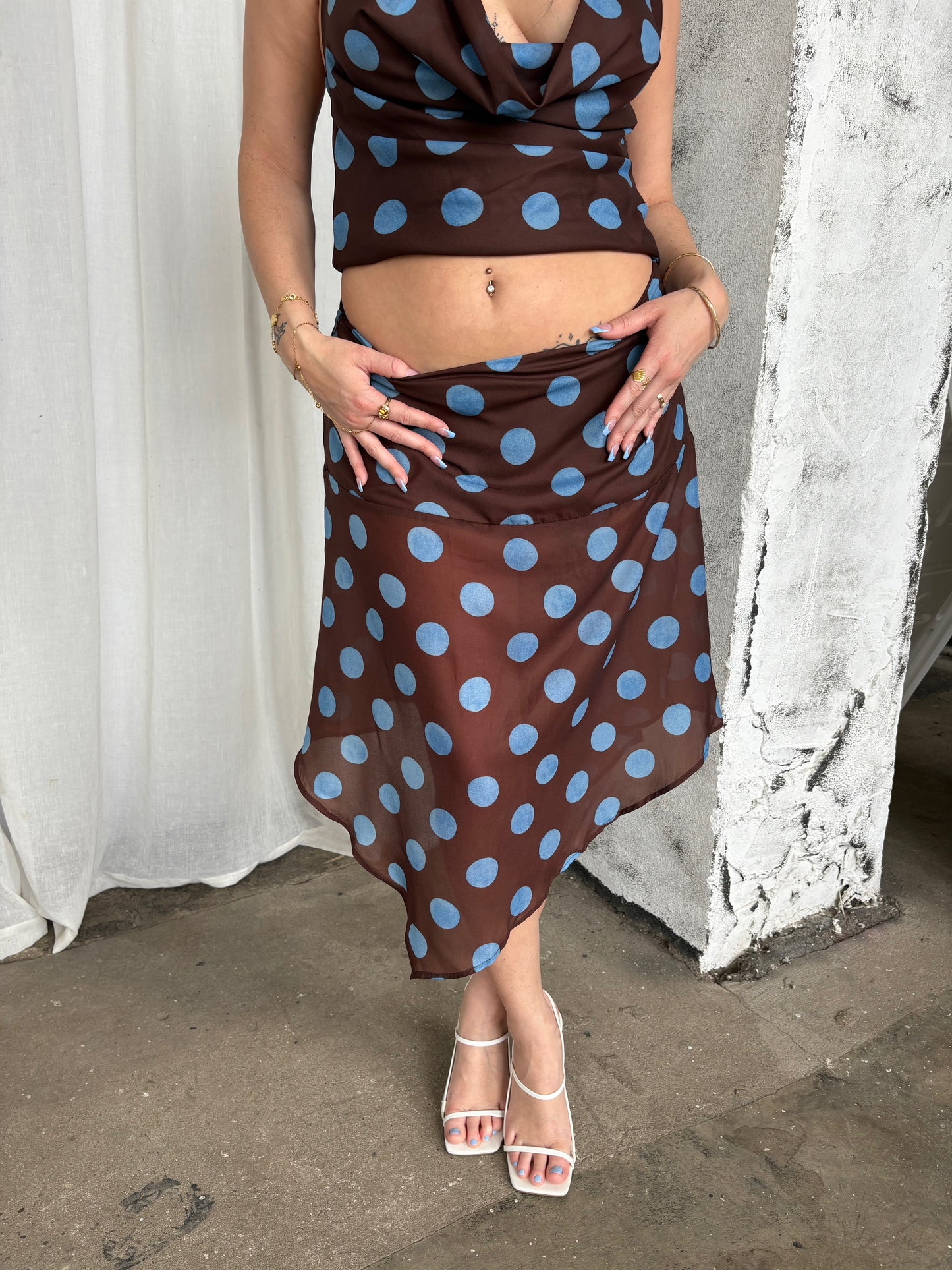 Cocoa Crush Polka Dot Skirt
