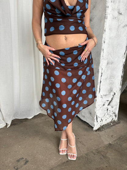 Cocoa Crush Polka Dot Skirt