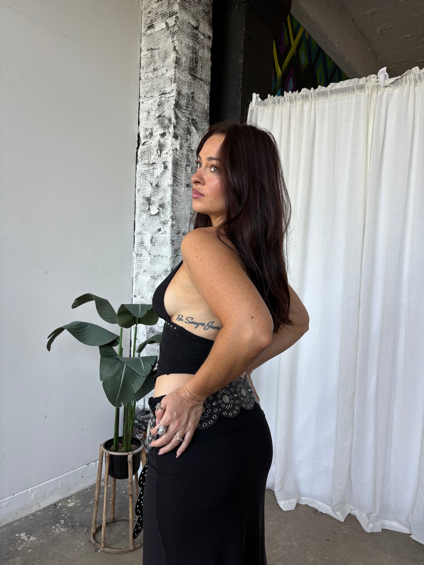 Off The Grid Studded Halter Top