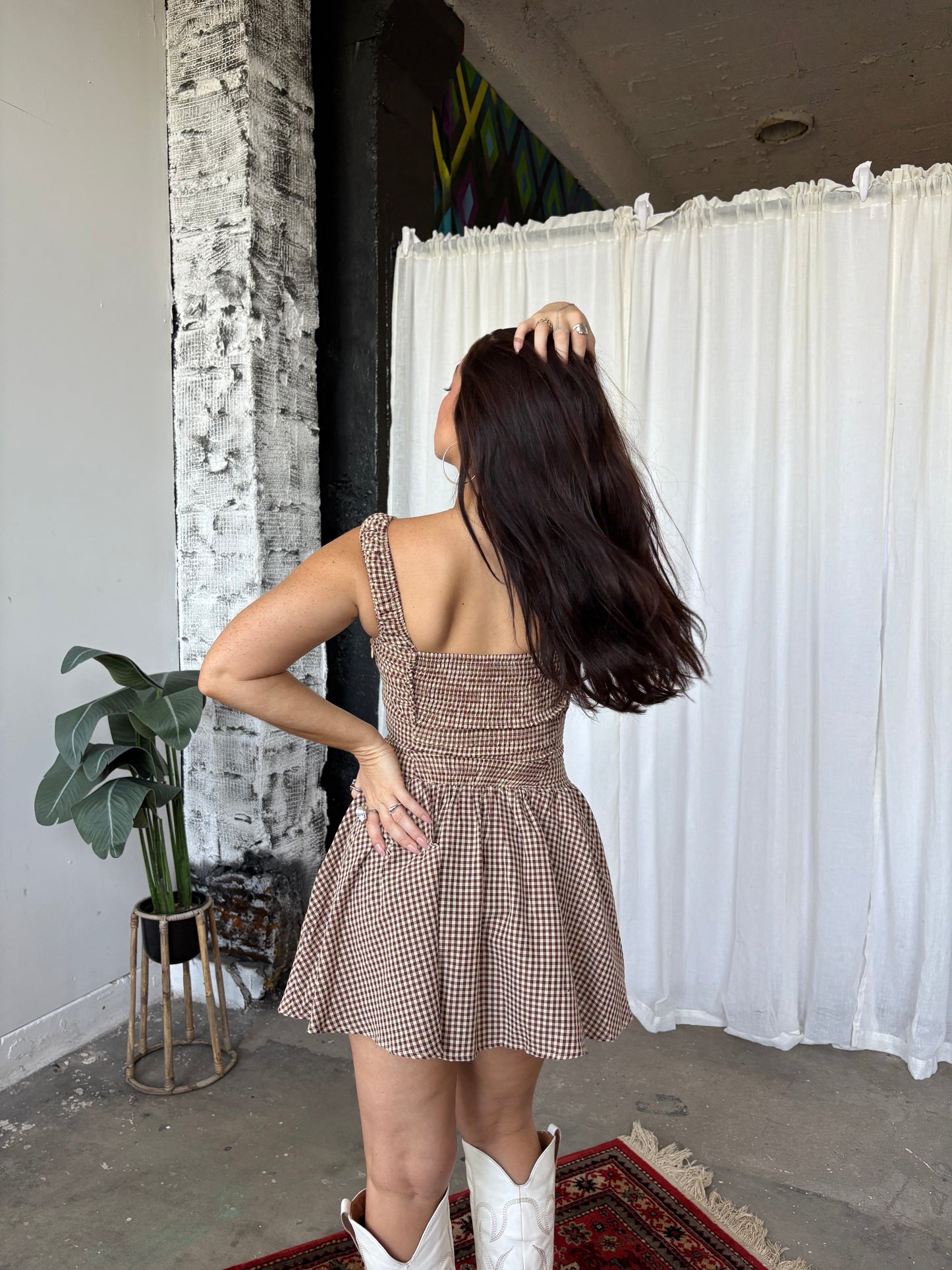 Nashville Gingham Mini Dress