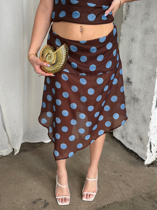 Cocoa Crush Polka Dot Skirt