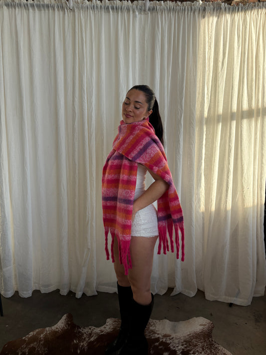 Cuddle Up Striped Scarf