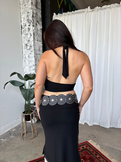 Off The Grid Studded Halter Top