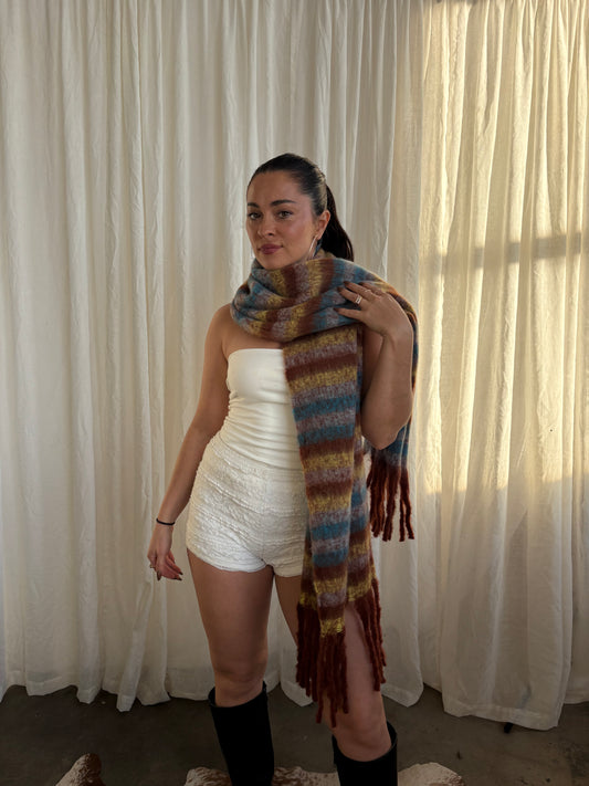 Cuddle Up Striped Scarf