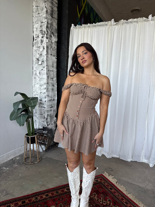Nashville Gingham Mini Dress