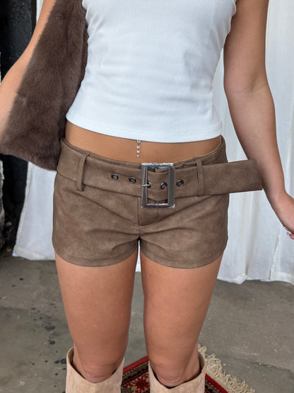 Bad Habit Faux Leather Shorts