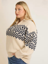 Load image into Gallery viewer, CURVY Fireside Half Zip Sweater