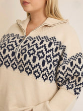 Load image into Gallery viewer, CURVY Fireside Half Zip Sweater