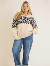 Load image into Gallery viewer, CURVY Fireside Half Zip Sweater