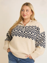 Load image into Gallery viewer, CURVY Fireside Half Zip Sweater