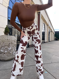 Moovin' On Cow Print Pants
